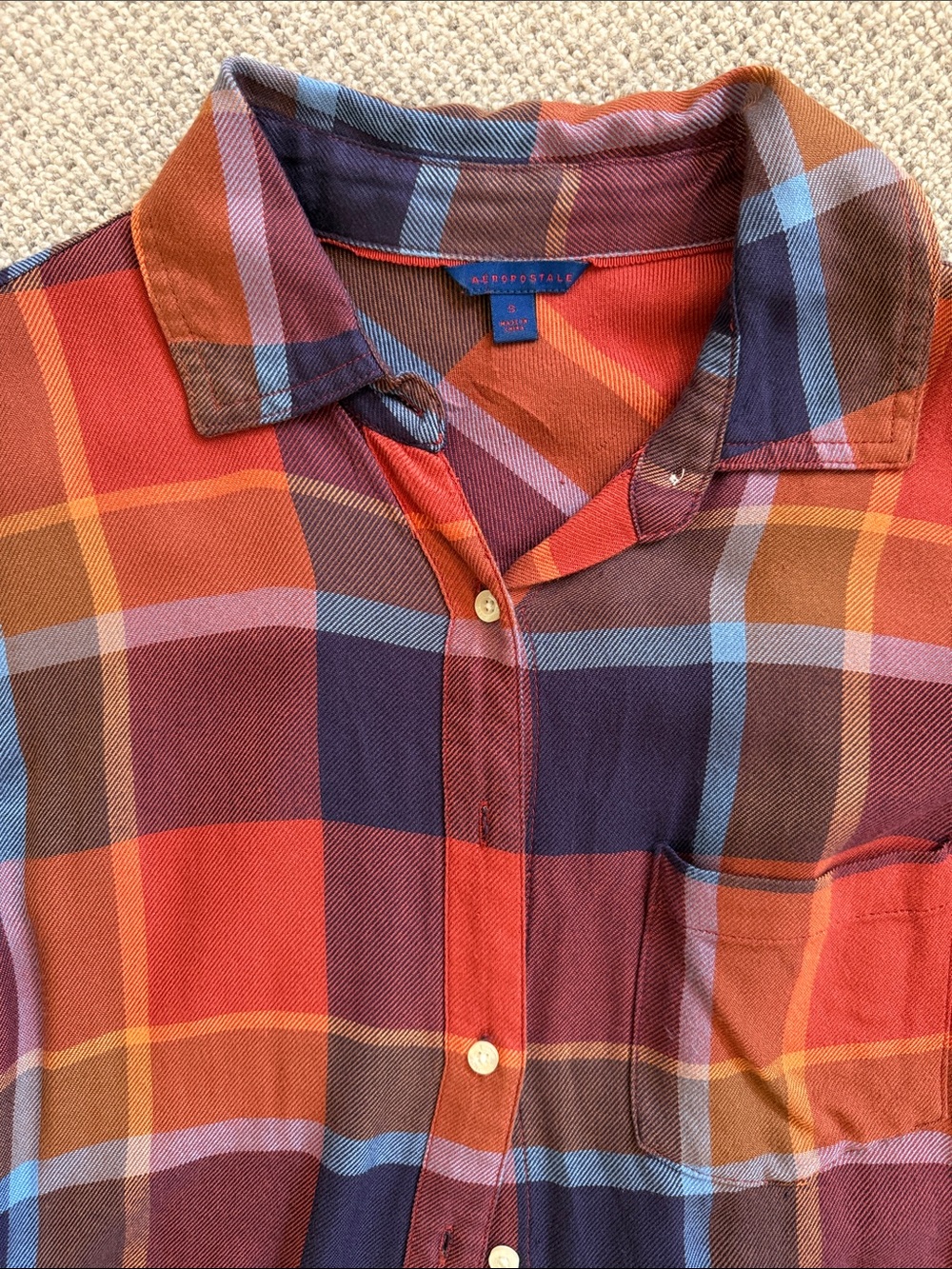 Fall plaid button down - size S - Picture 2 of 5